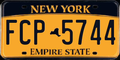 NY license plate FCP5744