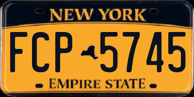 NY license plate FCP5745