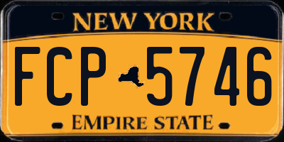NY license plate FCP5746