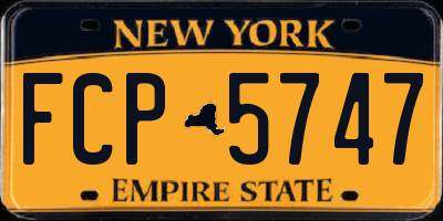 NY license plate FCP5747
