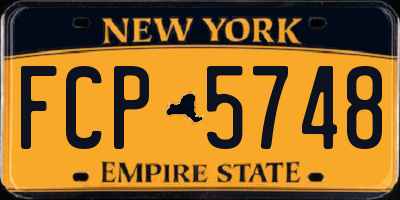 NY license plate FCP5748