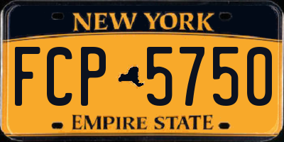 NY license plate FCP5750