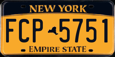 NY license plate FCP5751