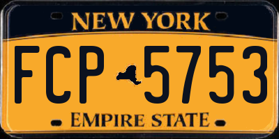 NY license plate FCP5753