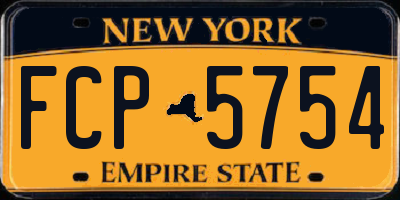 NY license plate FCP5754
