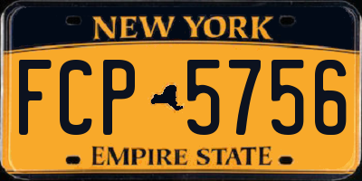 NY license plate FCP5756
