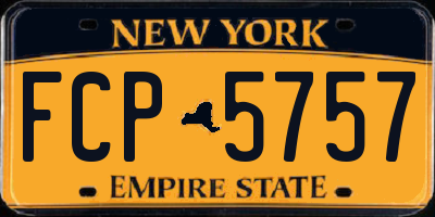 NY license plate FCP5757
