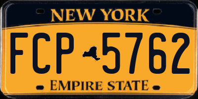 NY license plate FCP5762