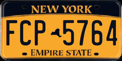NY license plate FCP5764