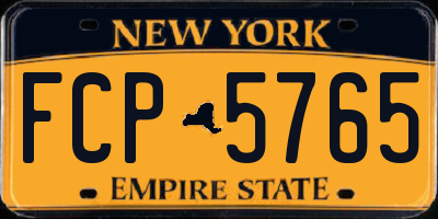NY license plate FCP5765