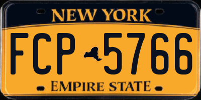 NY license plate FCP5766
