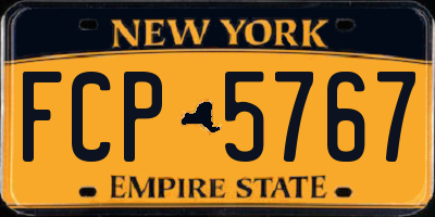 NY license plate FCP5767