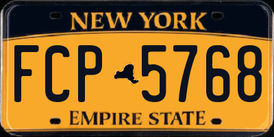 NY license plate FCP5768