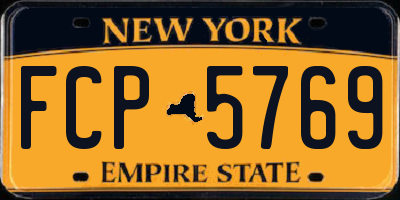 NY license plate FCP5769