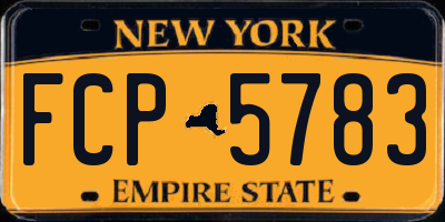 NY license plate FCP5783
