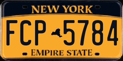 NY license plate FCP5784