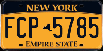 NY license plate FCP5785