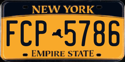 NY license plate FCP5786