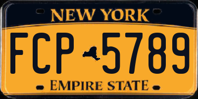 NY license plate FCP5789