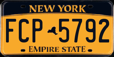 NY license plate FCP5792