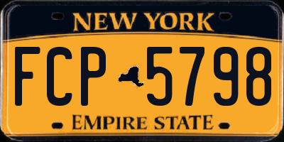 NY license plate FCP5798