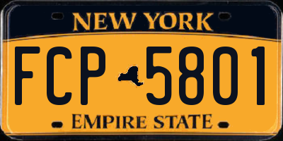 NY license plate FCP5801