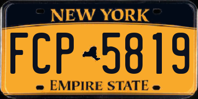 NY license plate FCP5819