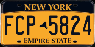 NY license plate FCP5824