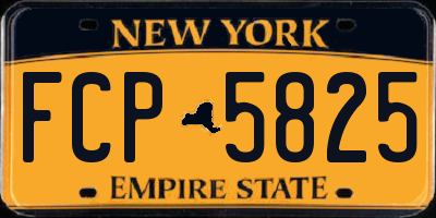 NY license plate FCP5825