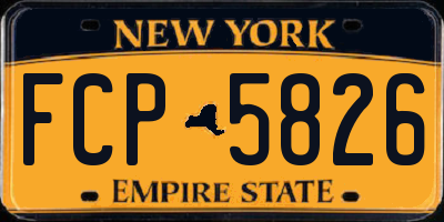 NY license plate FCP5826
