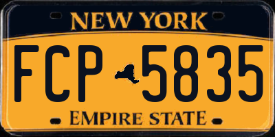 NY license plate FCP5835