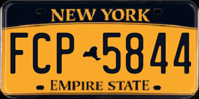 NY license plate FCP5844