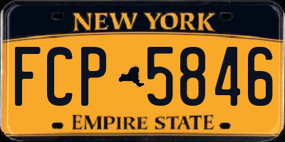 NY license plate FCP5846