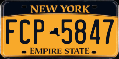 NY license plate FCP5847