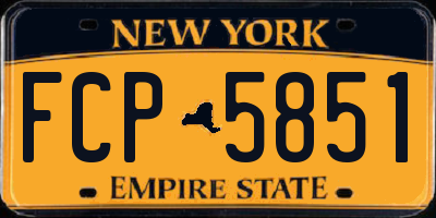NY license plate FCP5851