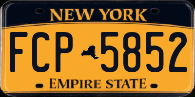 NY license plate FCP5852