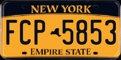 NY license plate FCP5853