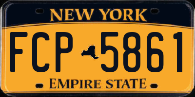 NY license plate FCP5861