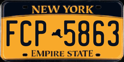 NY license plate FCP5863
