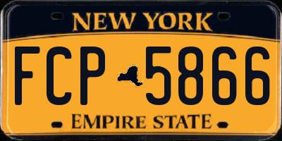 NY license plate FCP5866