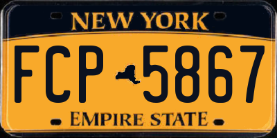 NY license plate FCP5867