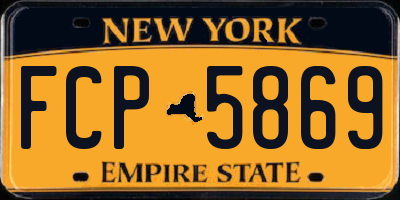 NY license plate FCP5869