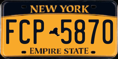 NY license plate FCP5870