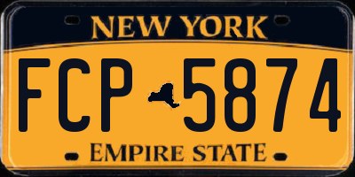 NY license plate FCP5874