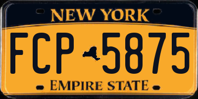 NY license plate FCP5875