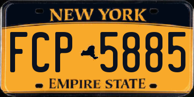 NY license plate FCP5885