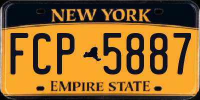 NY license plate FCP5887
