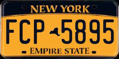 NY license plate FCP5895