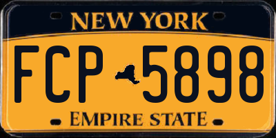 NY license plate FCP5898