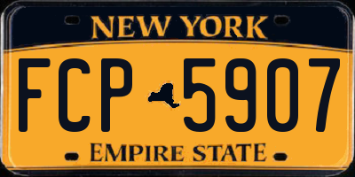 NY license plate FCP5907